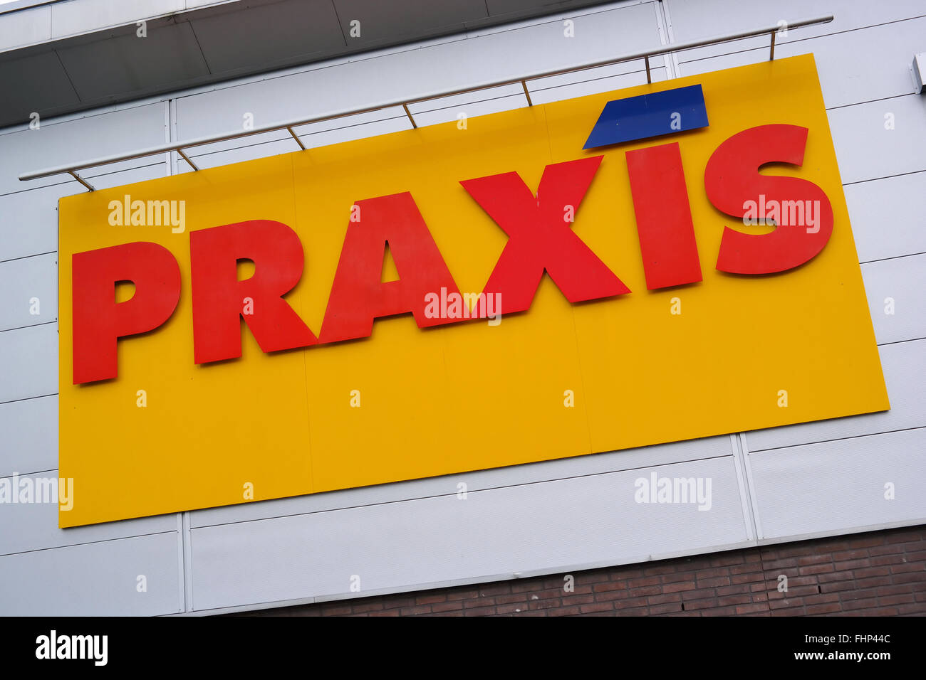 Il logo di Praxis Diy Centre Foto Stock