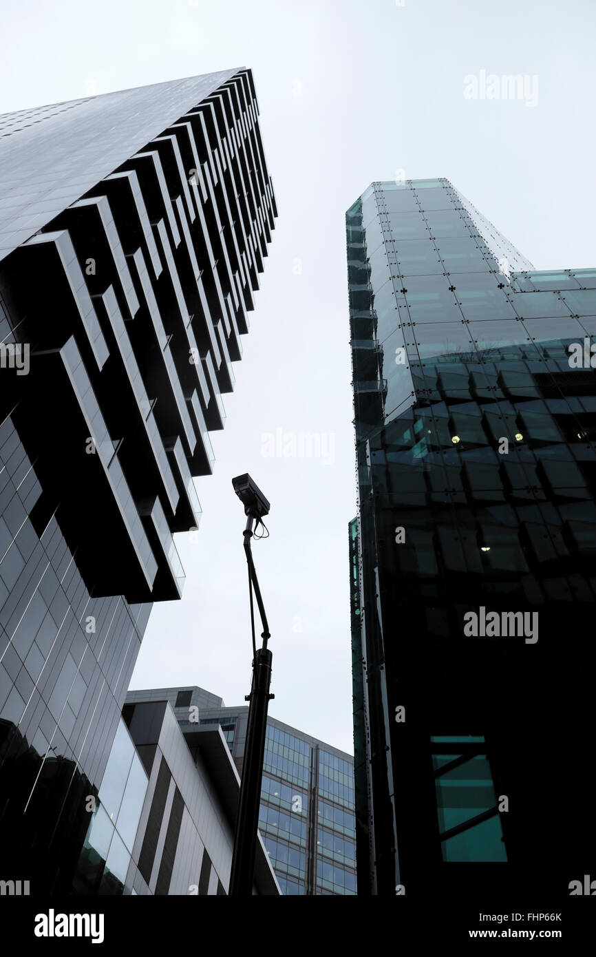 Il nuovo lusso Heron appartamento edificio con appartamenti penthouse & home per la Guildhall School di musica e dramma Londra KATHY DEWITT Foto Stock