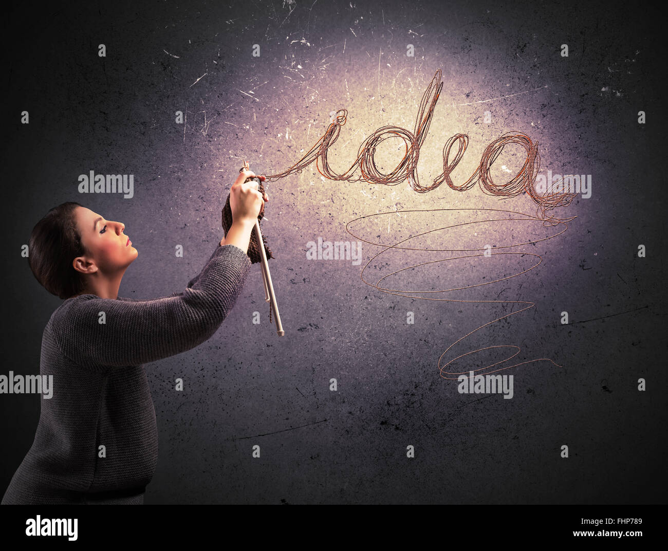 Un'idea di cucito Foto Stock