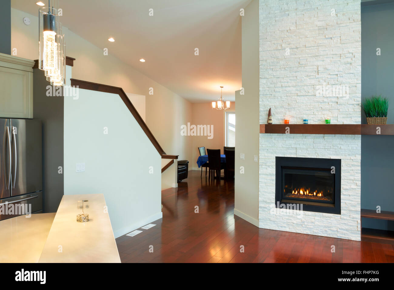 Il design degli interni di soggiorno moderno Foto Stock