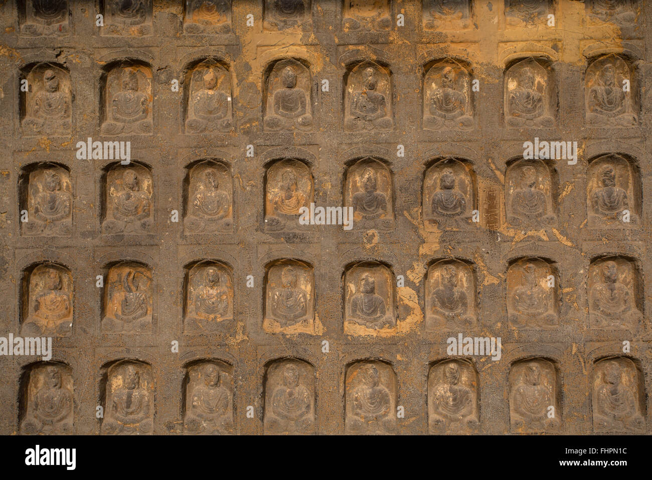 Tavoletta in pietra della Dinastia Tang in Accademia Songyang Foto Stock