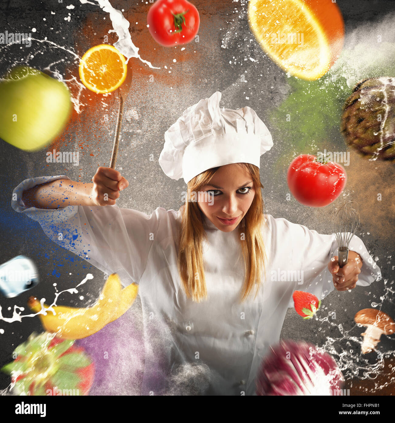 Arrabbiato e lo chef più esigenti Foto Stock