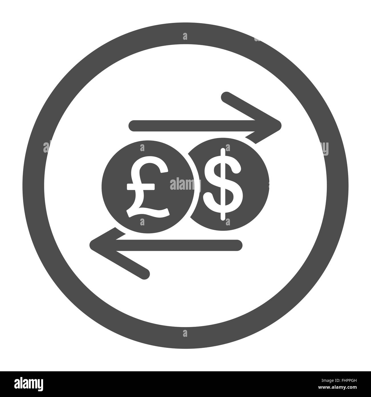 Lo scambio di denaro icona Foto Stock
