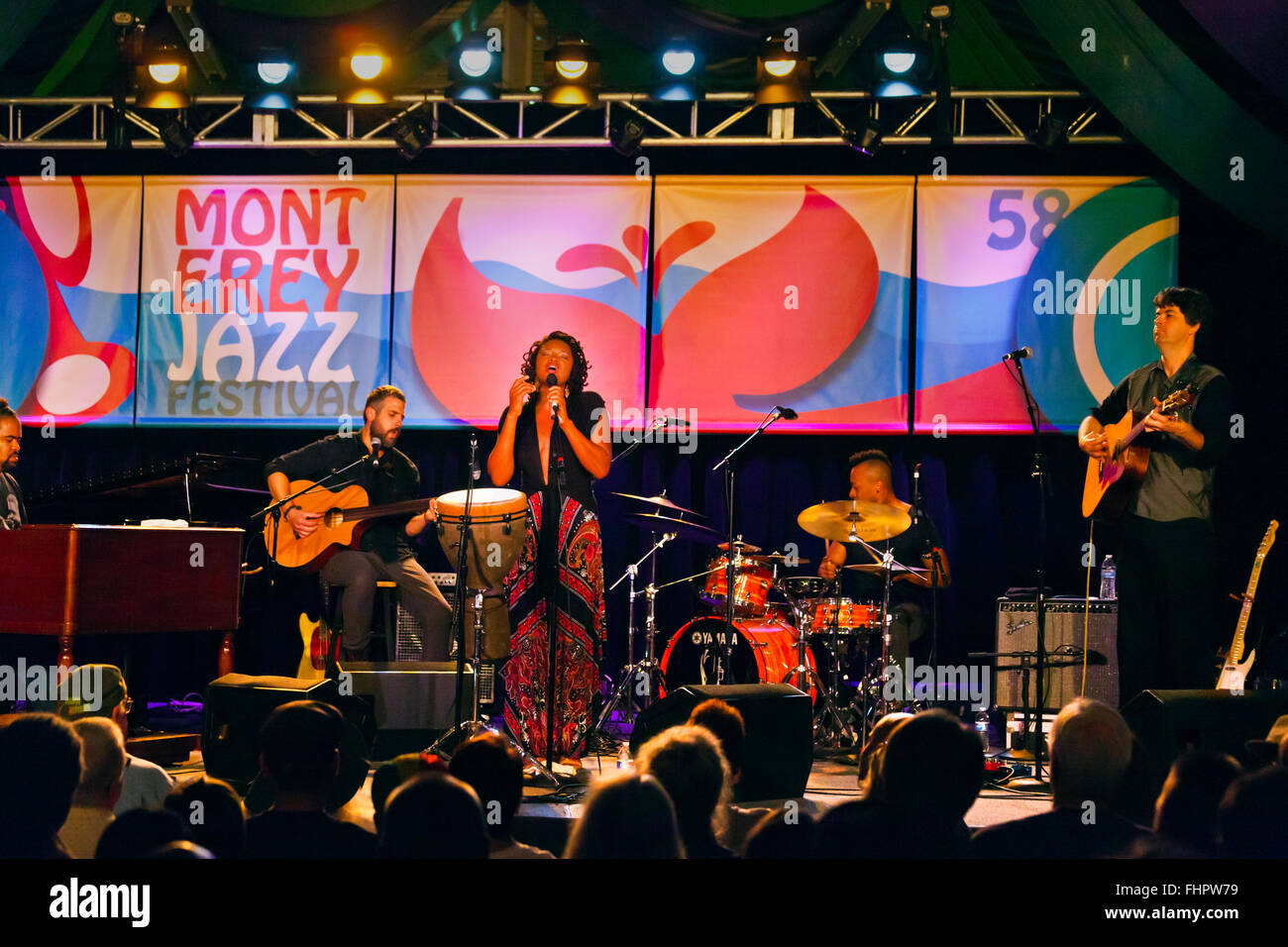 Liz Wright canta in occasione della 58a Monterey Jazz Festival - California Foto Stock