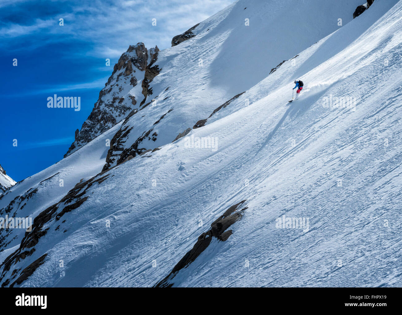 L'Italia, Rhemes-Notre-Dame, Benevolo, sci alpinismo, downhill Foto Stock