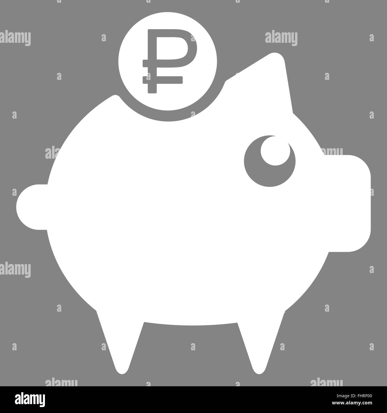 Rouble Salvadanaio icona Foto Stock