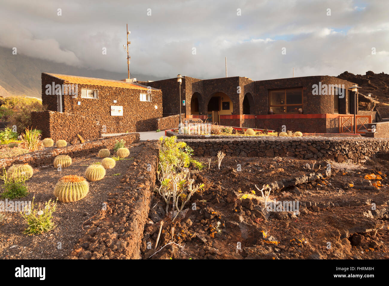 Ristorante di stile tradizionale a La Maceta, El Golfo, El Hierro, Isole Canarie, Spagna Foto Stock