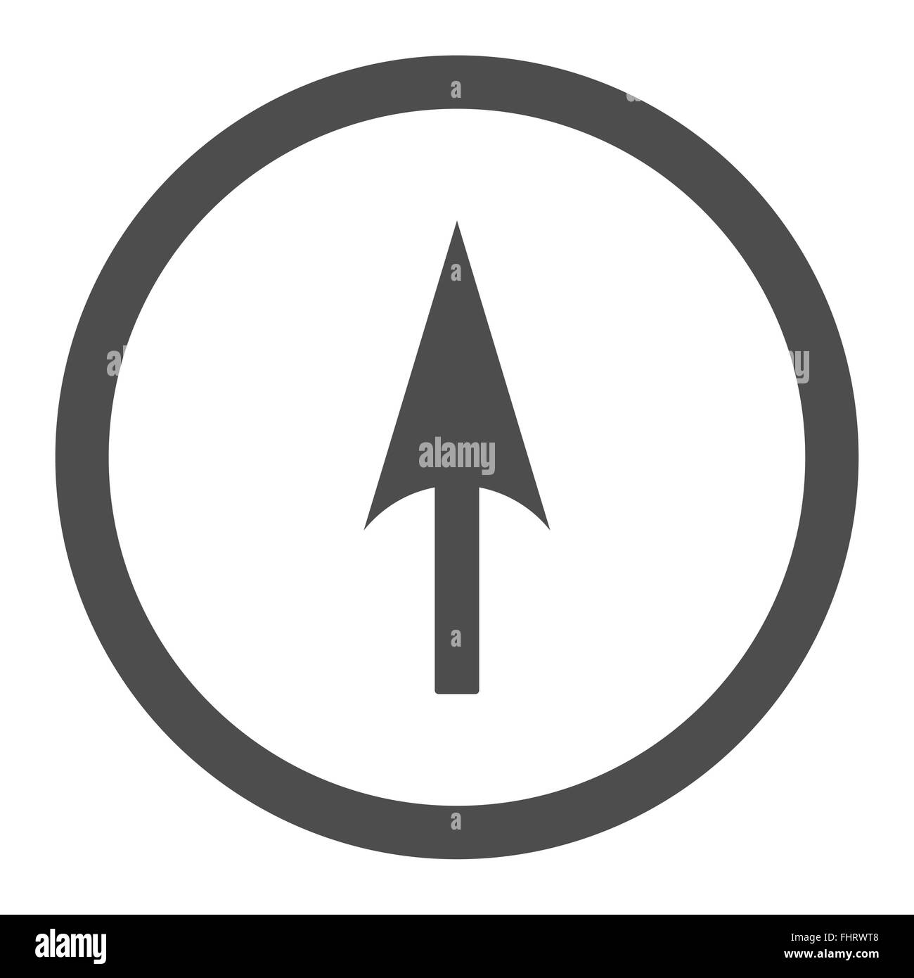 Freccia asse Y piatta grigia arrotondati di colore icona raster Foto Stock