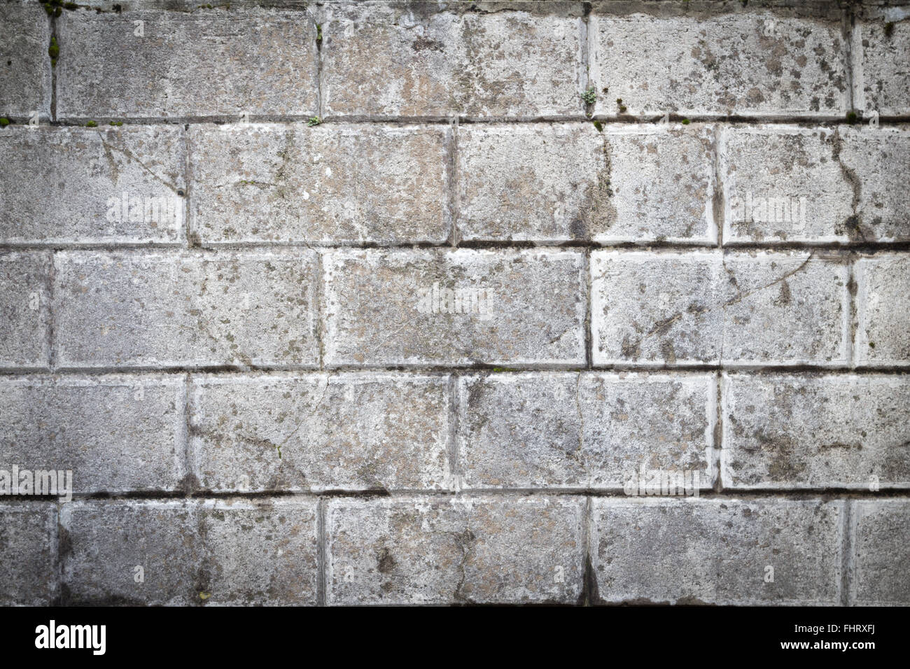 Grunge bianco muro di mattoni in background Foto Stock