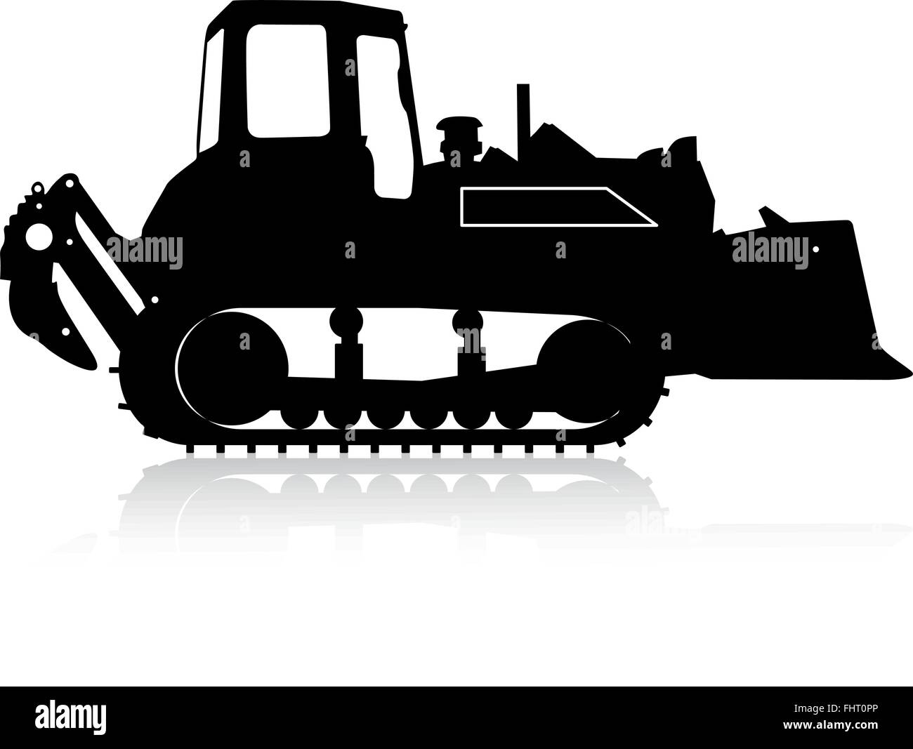 Silhouette di una pesante caricatrici con siviera. Illustrazione Vettoriale Illustrazione Vettoriale