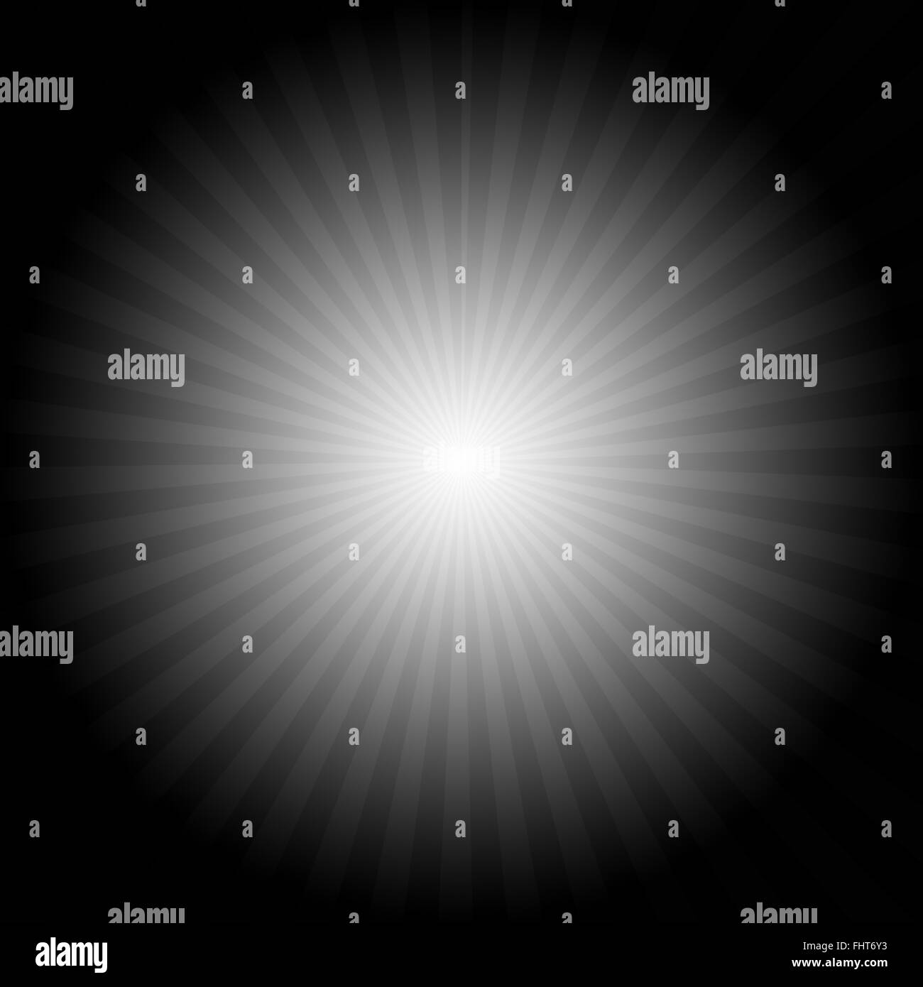 Un bianco e nero vector sunburst file Foto Stock