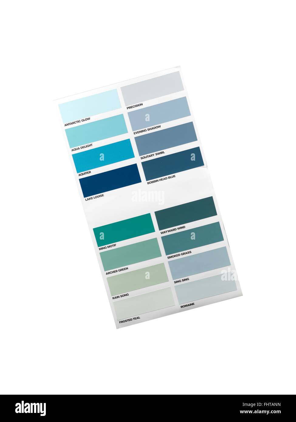 Una vernice di colore grafico che mostra colori moderni Foto Stock