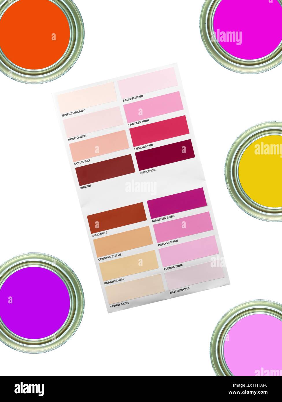 Una vernice di colore grafico che mostra colori moderni Foto Stock