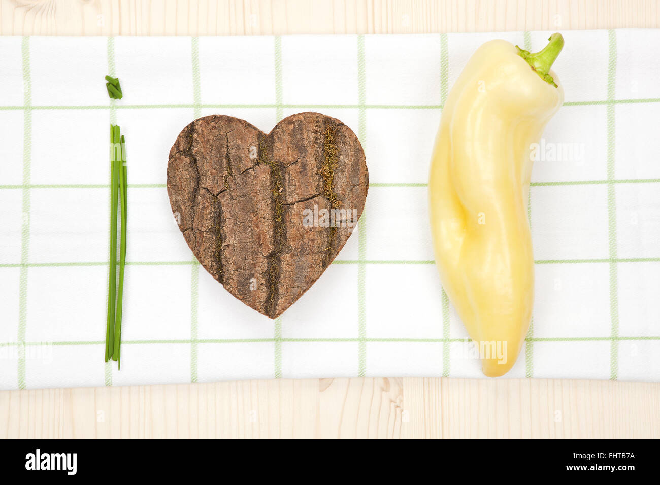 Noi amiamo il cibo sano. Foto Stock