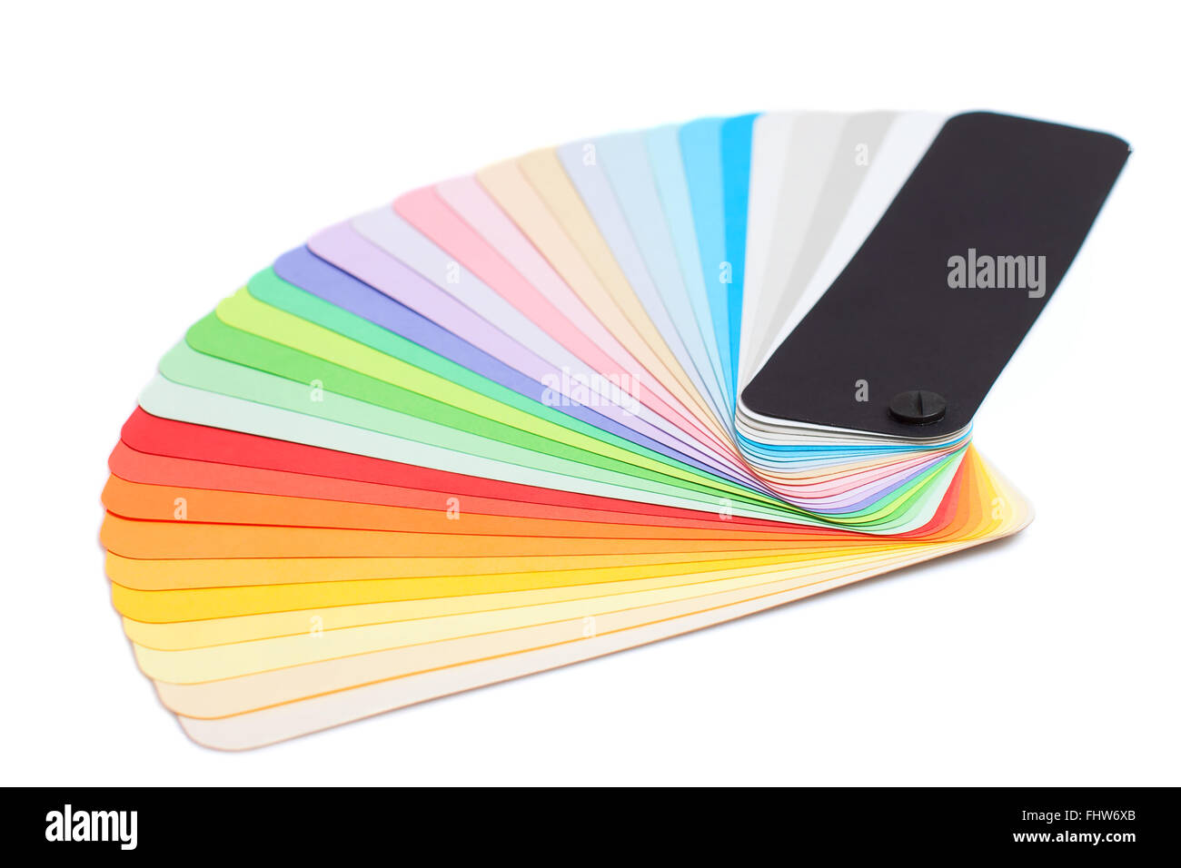 Tavolozza dei colori isolato su bianco immagine stock. Un colore campione guida. Variazioni di colore Foto Stock