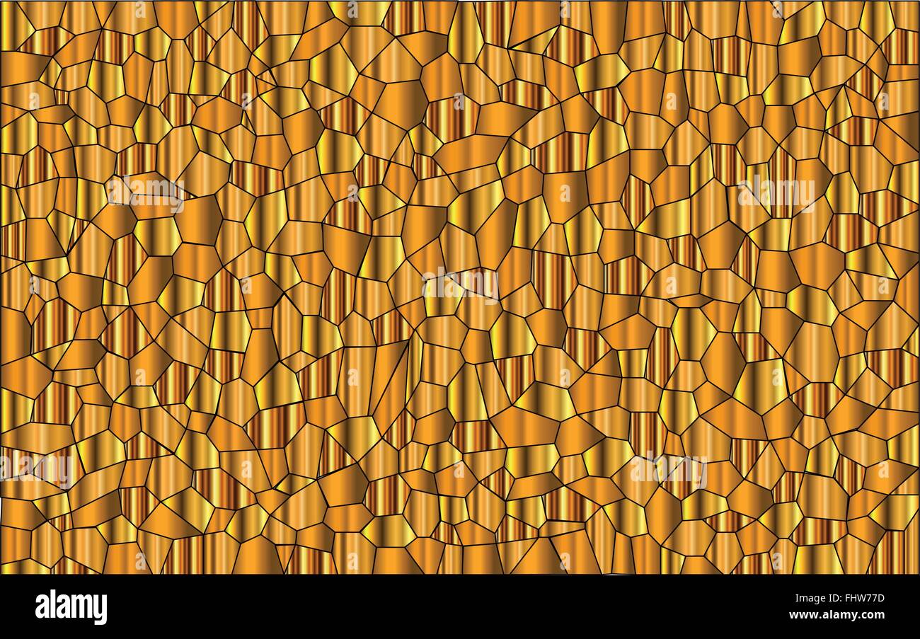 Un mosaico di oro colori metallici imposta come sfondo Illustrazione Vettoriale