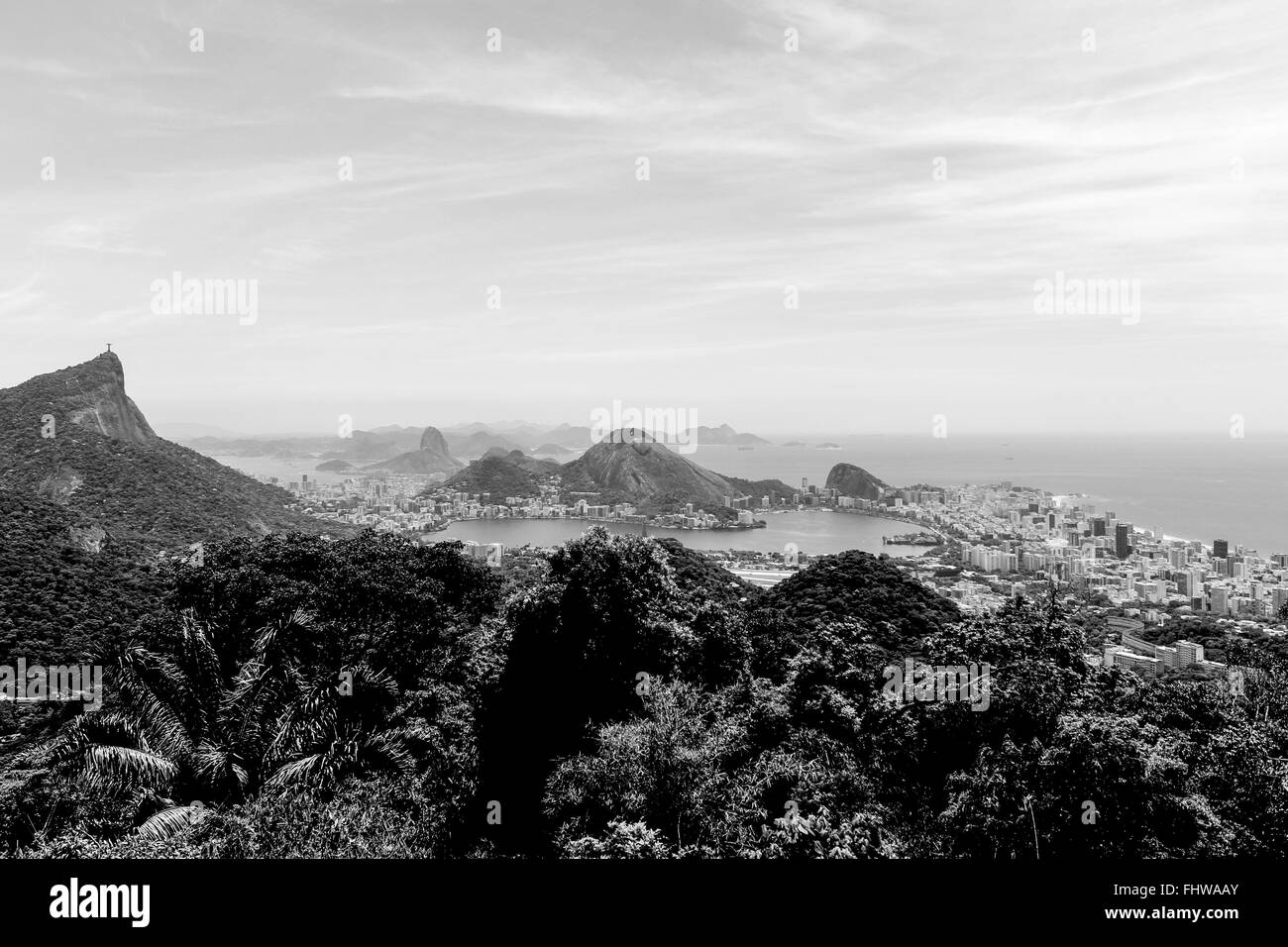 Vista del lato sud della città dalla vista cinese nel Bairro Alto da Boa Vista Foto Stock