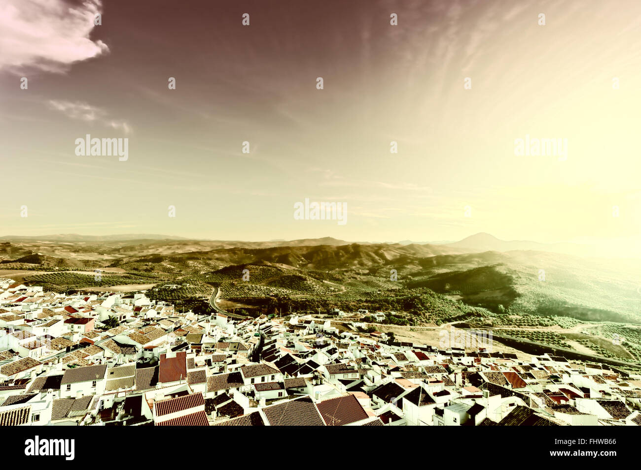 Spanish Town Foto Stock