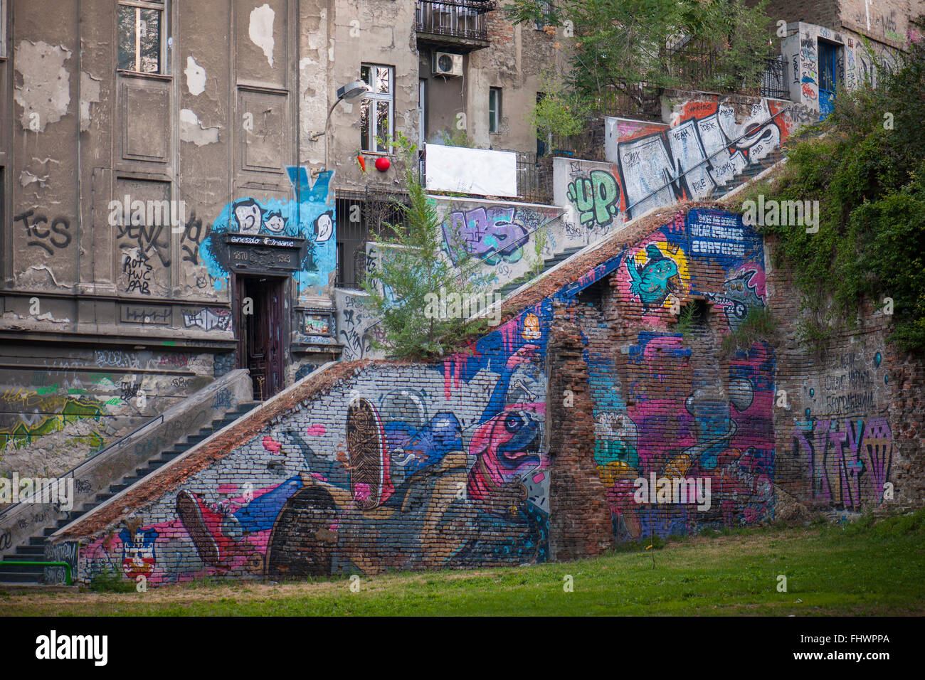 Savamala, Belgrado , Serbia Foto Stock