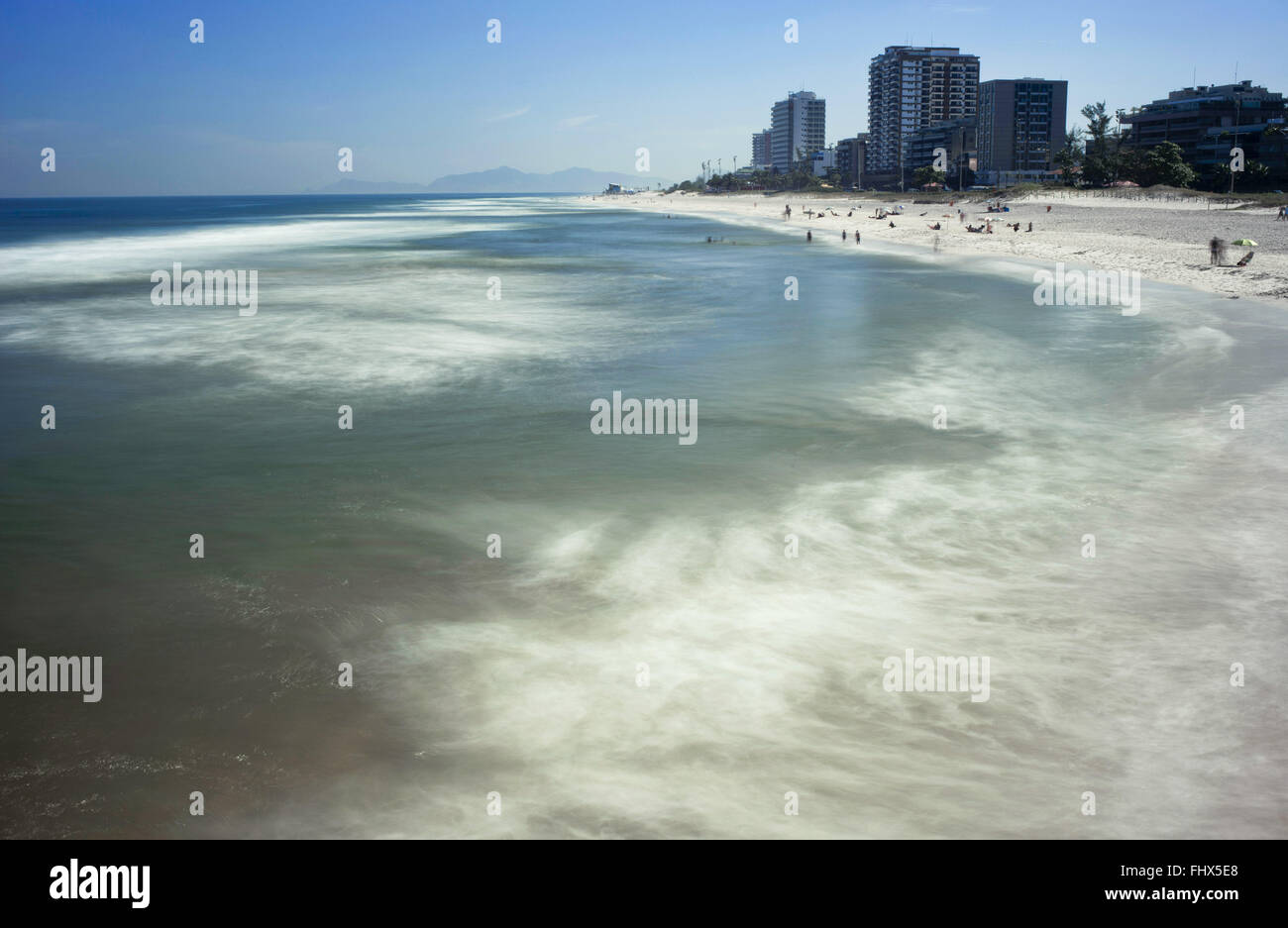 Spiaggia di Barra da Tijuca - quartiere ad ovest della città Foto Stock