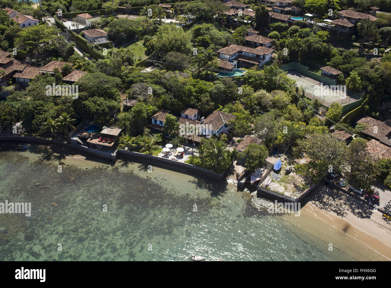 Vista aérea da Praia dos Ossos Foto Stock