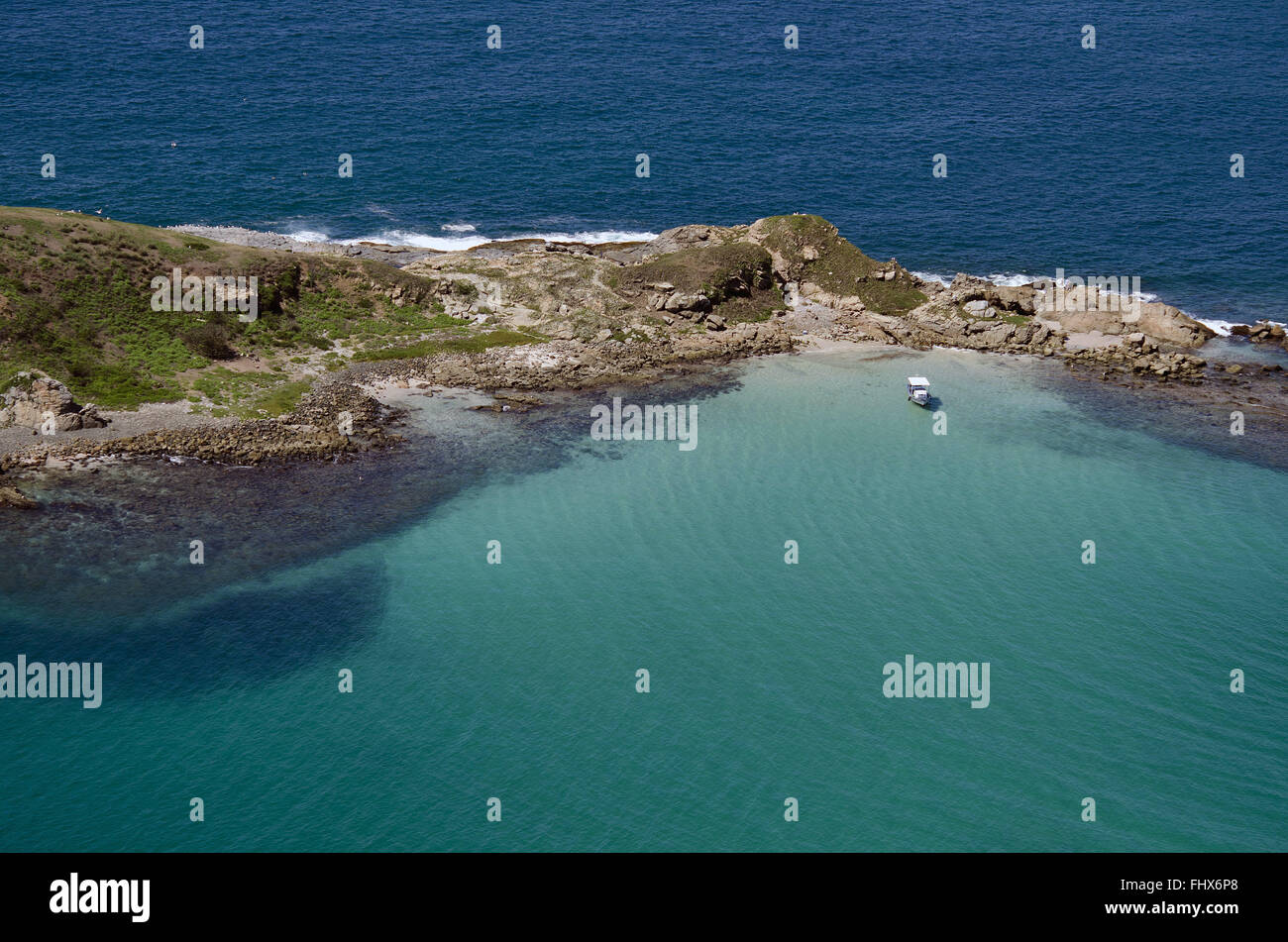 Vista aérea da Ilha do Pontal Foto Stock
