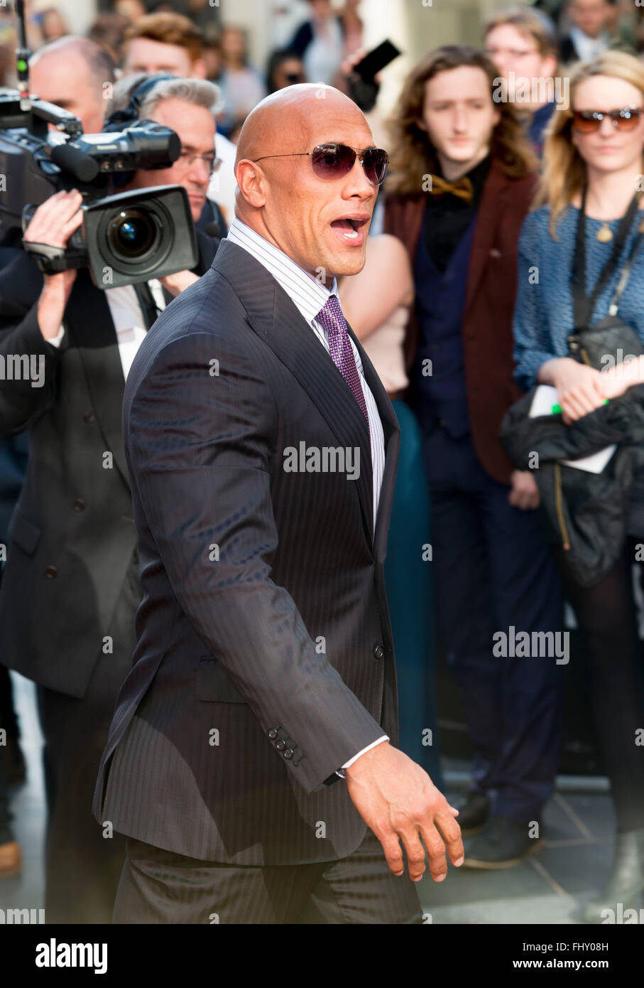 Dwayne Johnson assiste il 'San Andreas' Premiere mondiale a l'Odeon Leicester Square a Londra, Inghilterra. Il 21 maggio 2015. Foto Stock