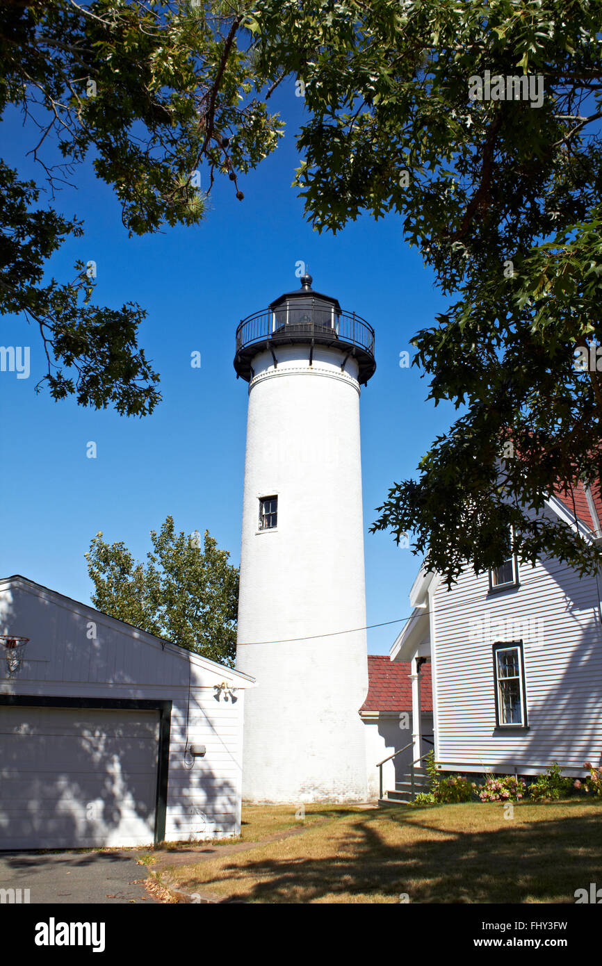 Faro bianco su Marther vigna Foto Stock