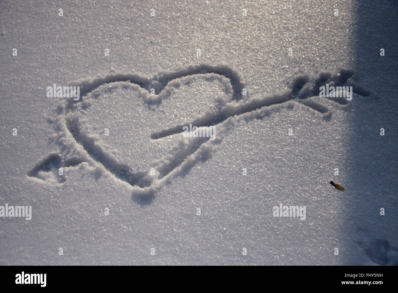 Symbolbild: Liebe, Schnee. Foto Stock