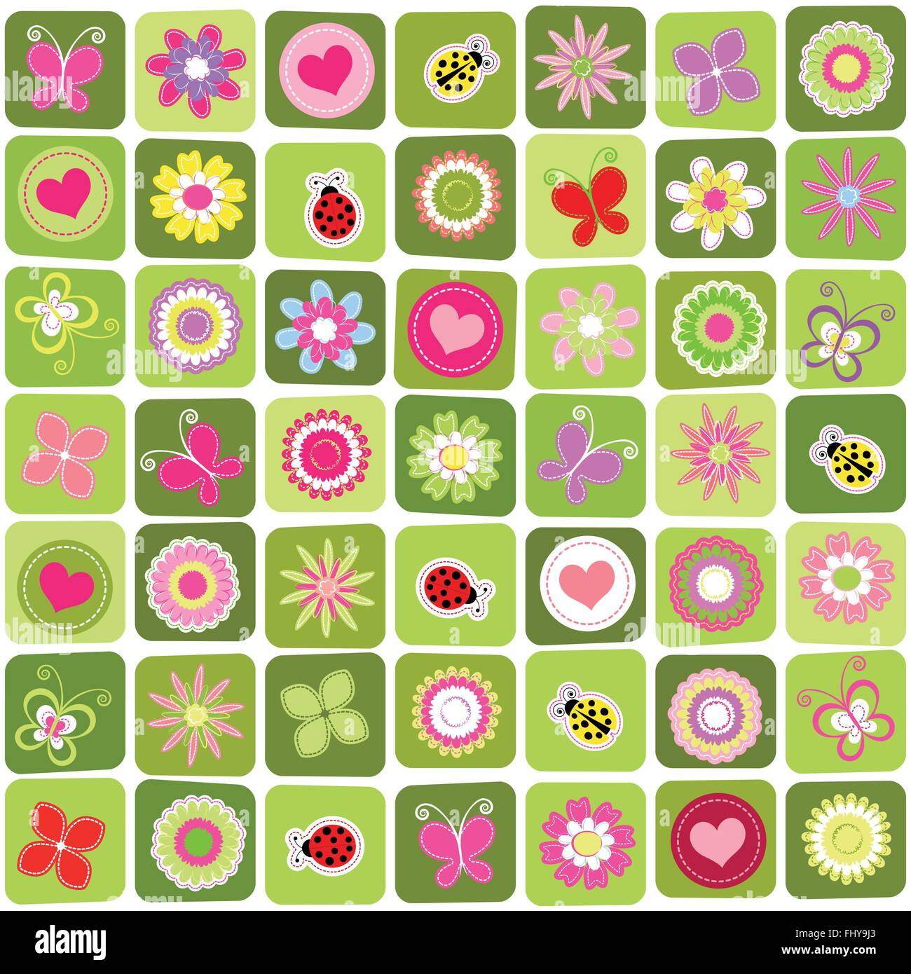 Abstract primavera colorata seamless sfondo pattern Illustrazione Vettoriale