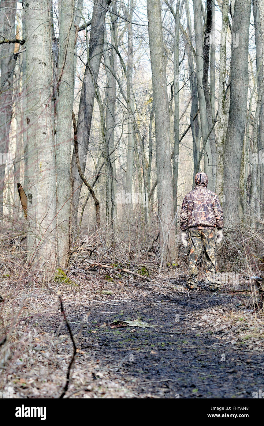 Abbigliamento camouflage utilizzato dai cacciatori Foto Stock