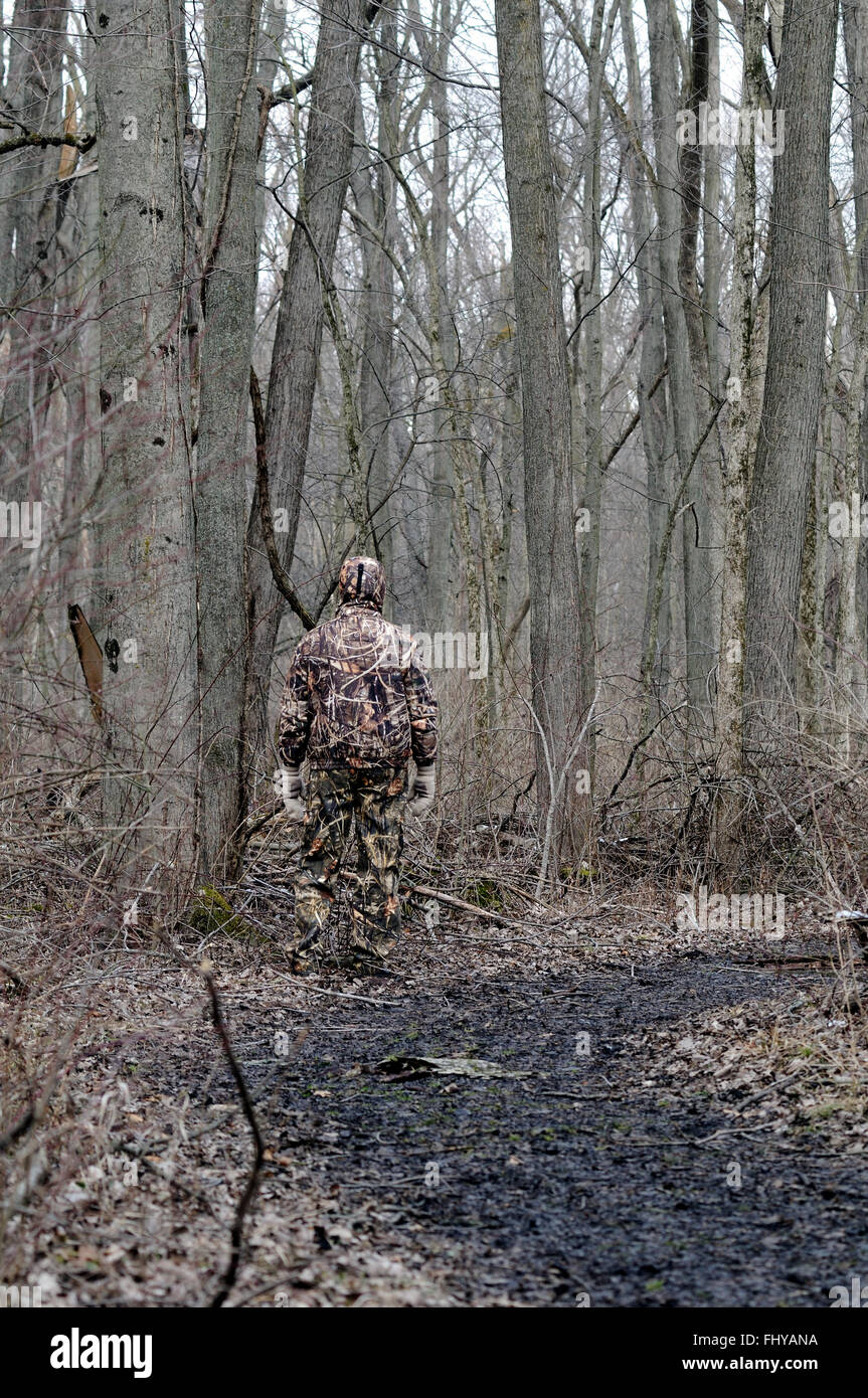 Abbigliamento camouflage utilizzato dai cacciatori Foto Stock