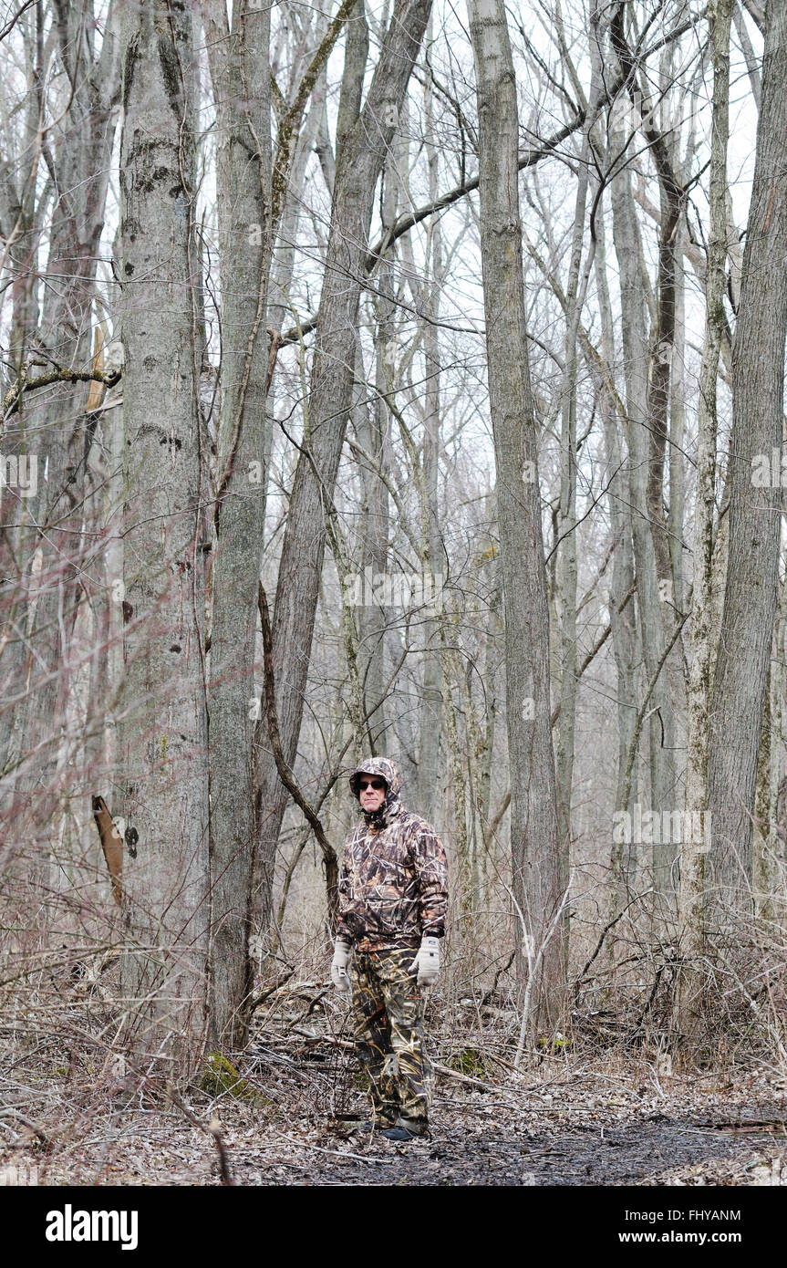 Abbigliamento camouflage utilizzato dai cacciatori Foto Stock