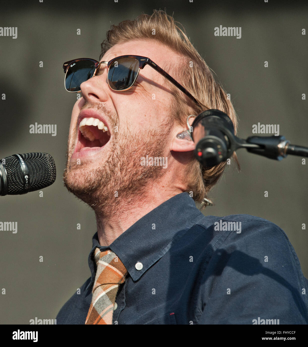 Philadelphia, Pennsylvania, USA. Il 31 gennaio, 2016. Andrew McMahon esegue a Radio 1045 Inceppamento Invernali 2016 a XFINITY Live! Foto Stock