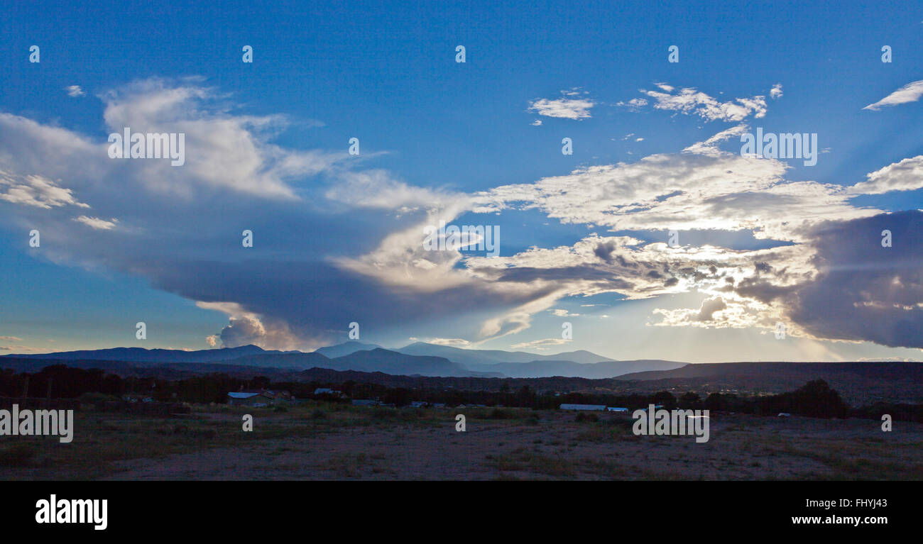 JEMEZ montagne al tramonto - NEW MEXICO Foto Stock