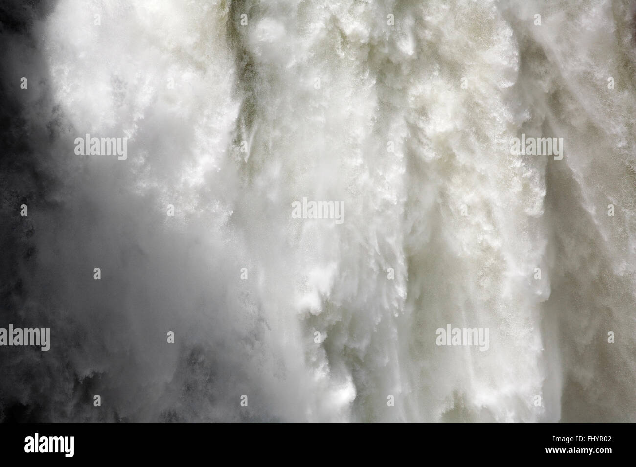 Dettaglio della potente inferiore cade di Yellowstone e il fiume Yellowstone - Parco Nazionale di Yellowstone, Wyoming Foto Stock