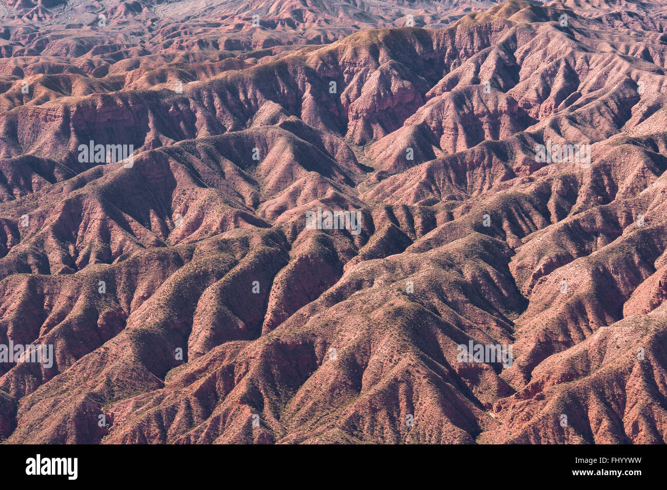 Rosso delle colline di San Juan in Argentina Foto Stock