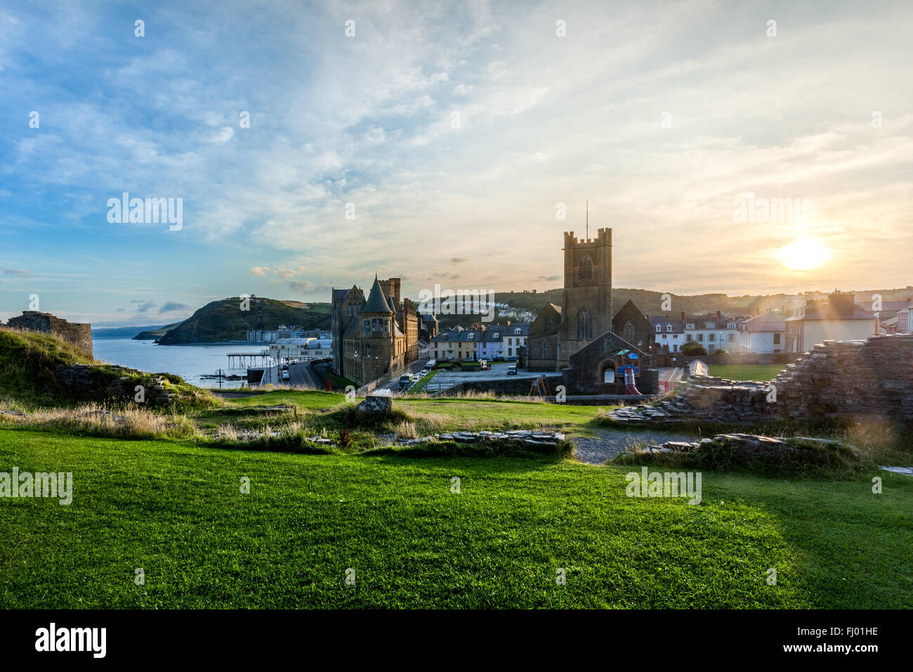 Aberystwyth presso sunrise Foto Stock
