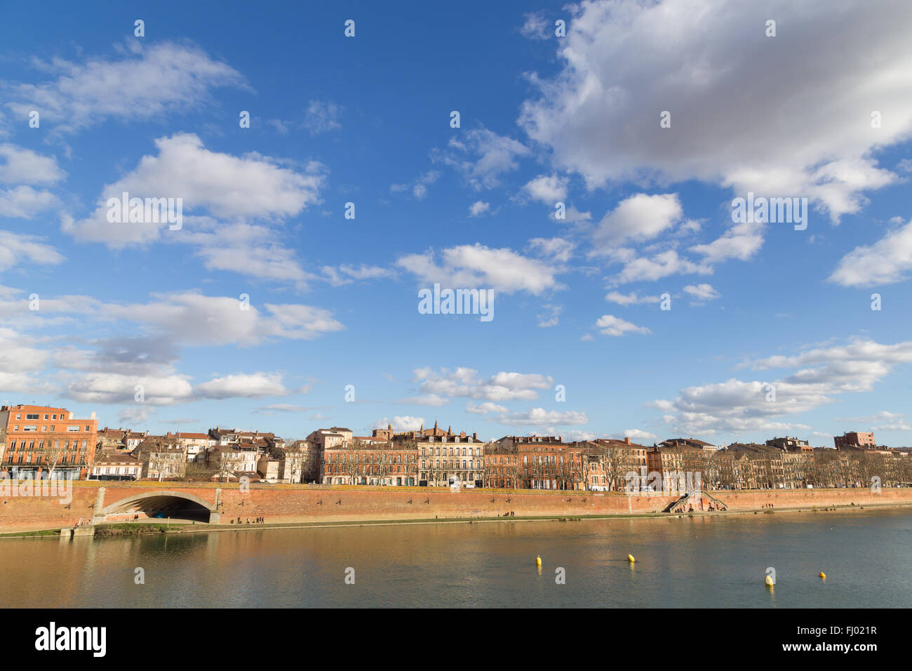 Vista sul Fiume Garonne di Tolosa. Foto Stock