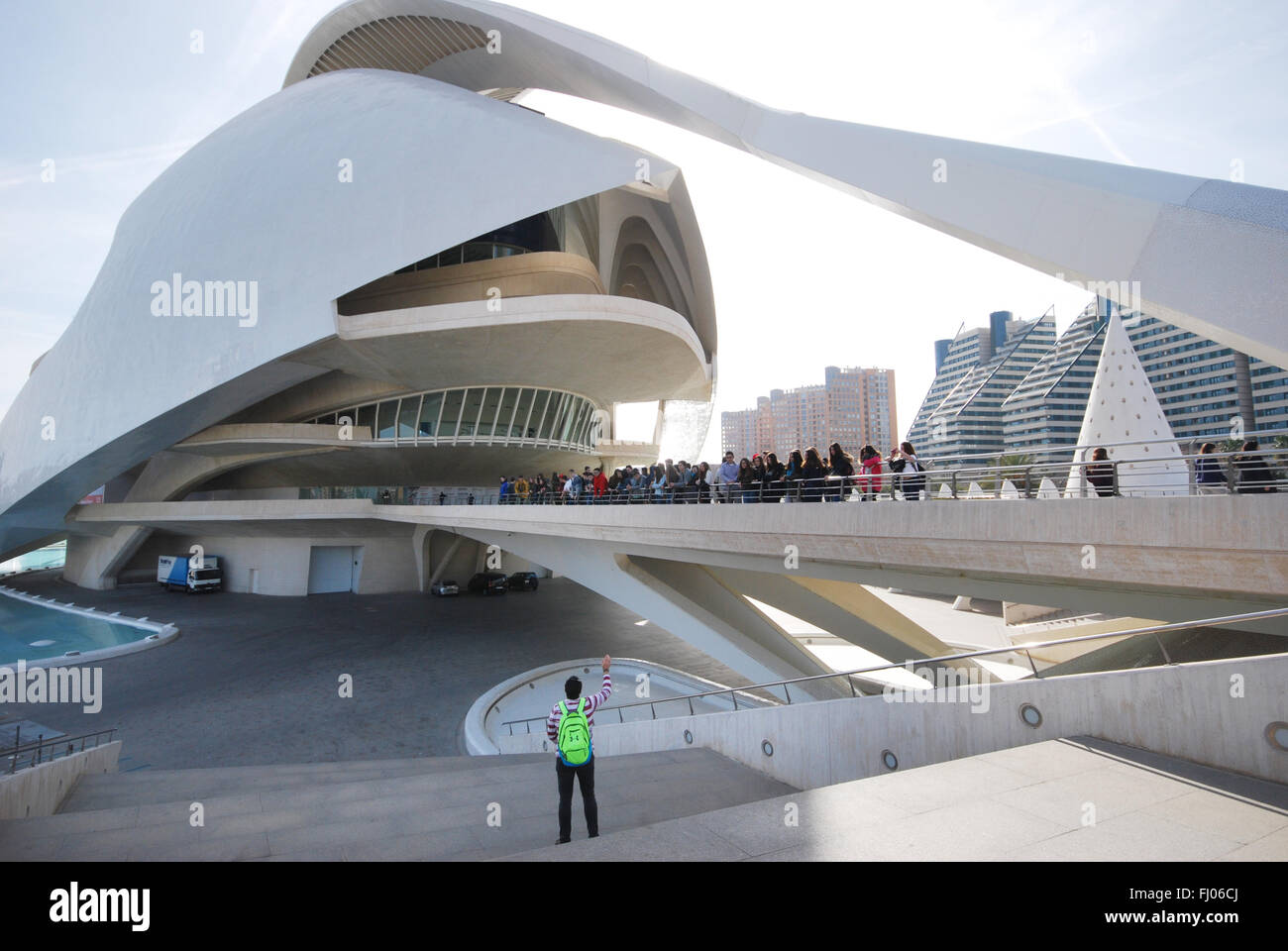 Gita scolastica al Palau de les Arts Reina Sofia" Valencia Spagna Foto Stock