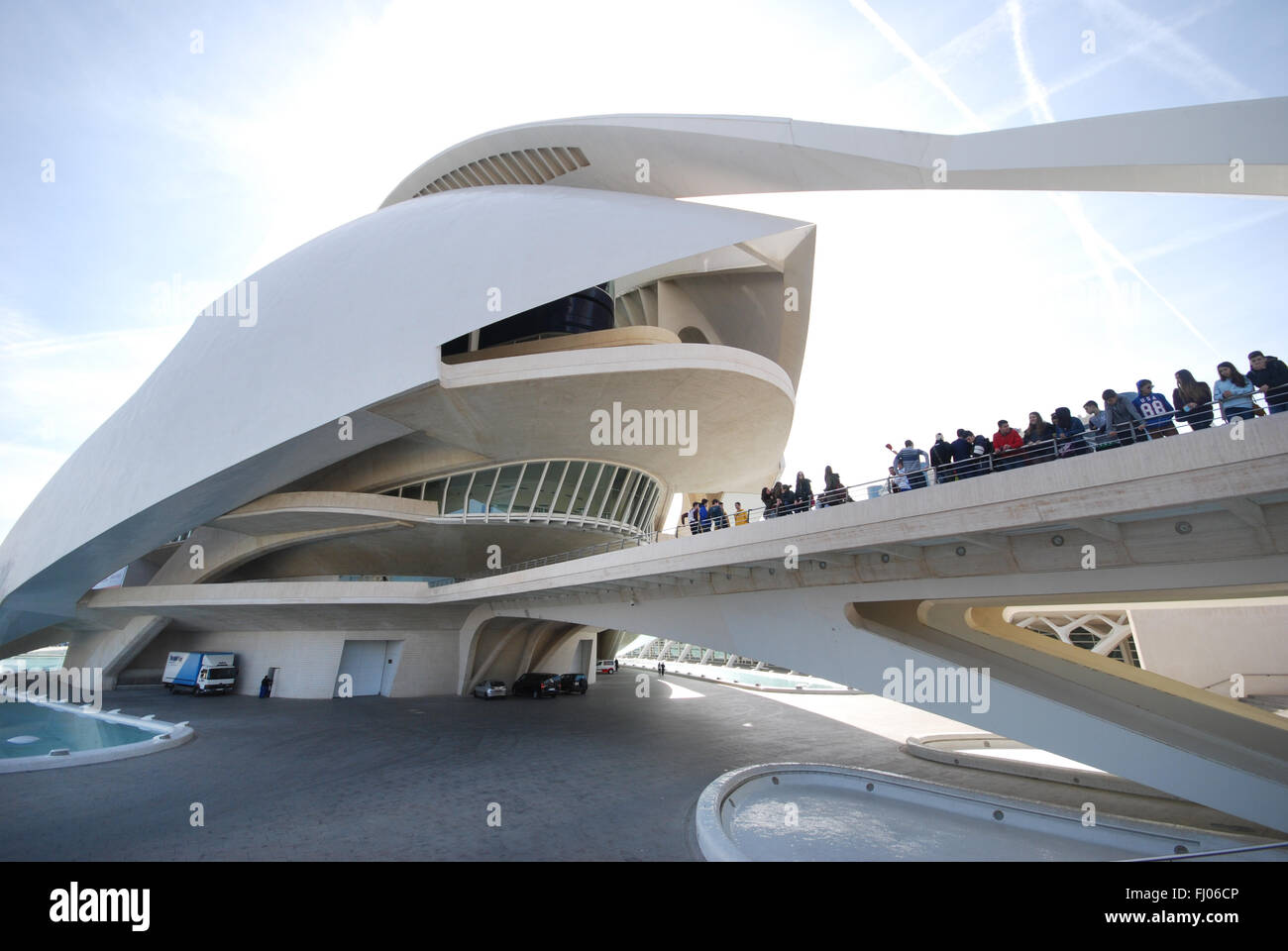 Gita scolastica al Palau de les Arts Reina Sofia" Valencia Spagna Foto Stock