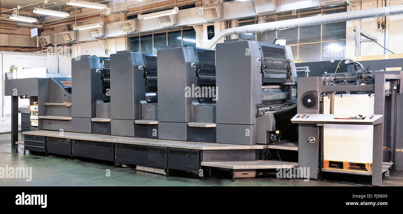 Stampante Offset premere in impianti industriali Foto stock - Alamy