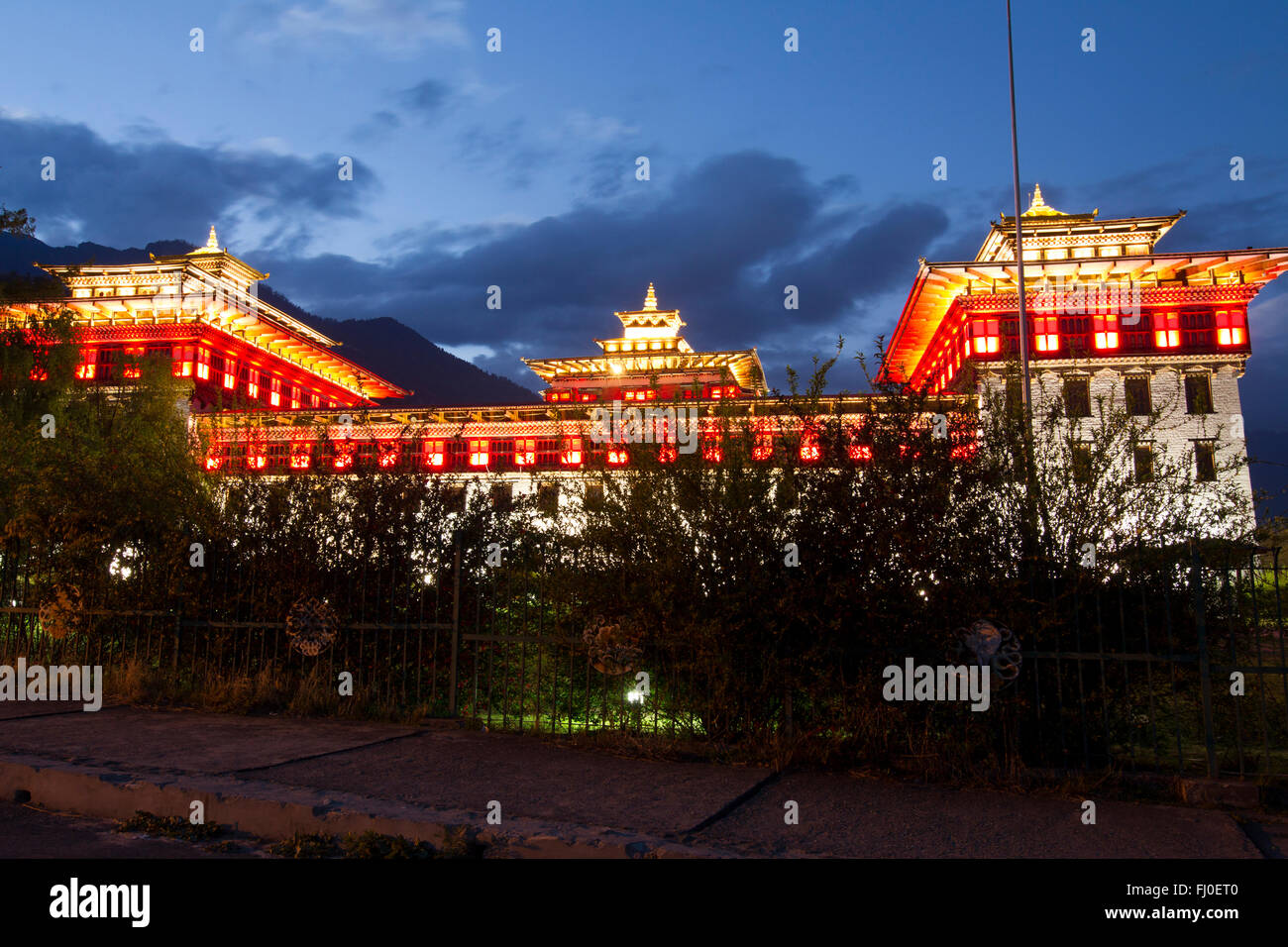 Tashichho Dzong in Thimpu Foto Stock