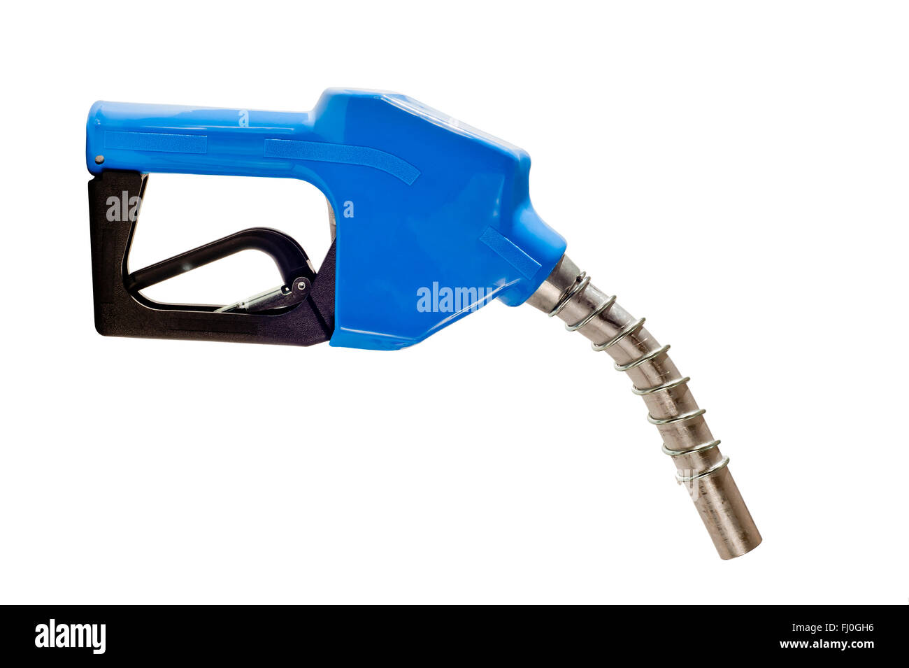 Il blu della benzina ugello della pompa per la copia Foto Stock