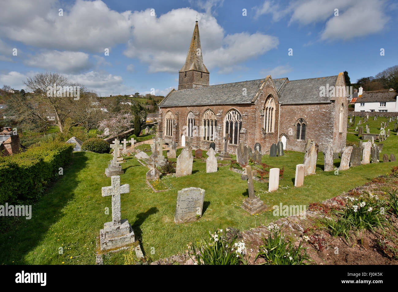 Slapton; Chiesa; Devon, Regno Unito Foto Stock