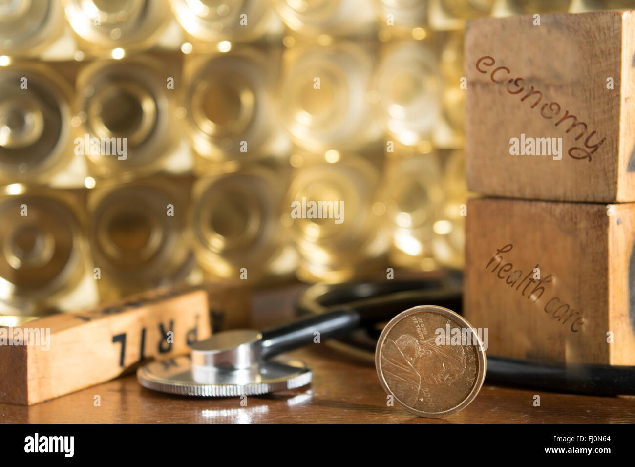 Concetto di economia della cura della salute e della sanità pubblica Foto Stock