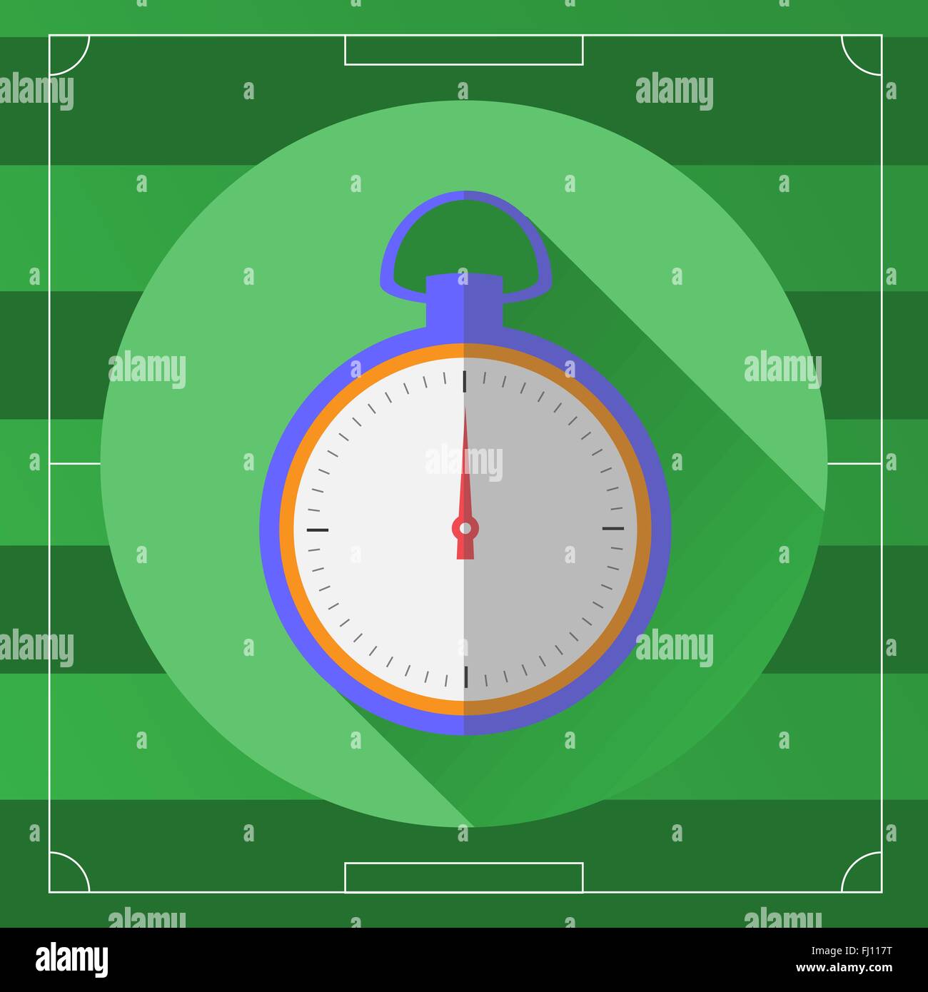 Arbitro di calcio cronometro icona. Cronometro sul campo di gioco sullo  sfondo. Sfondo digitale illustrazione vettoriale Immagine e Vettoriale -  Alamy