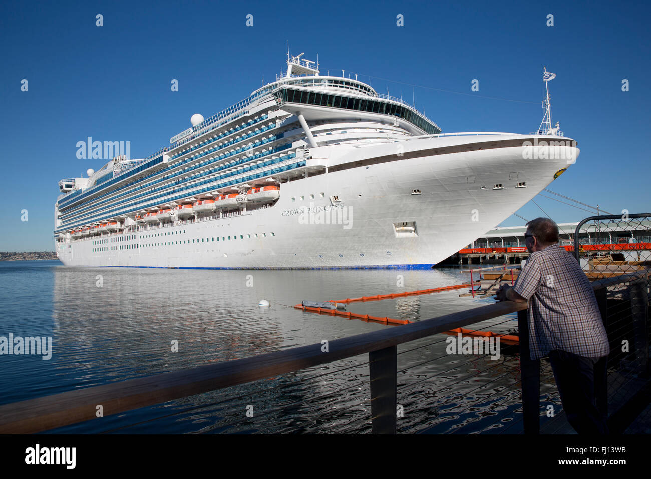 Crown Princess al dock, San Diego, California, Stati Uniti d'America Foto Stock
