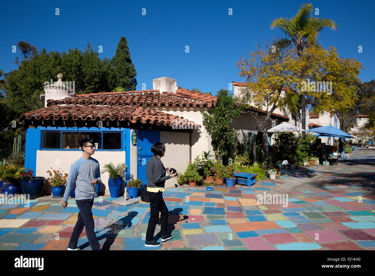 Villaggio Spagnolo Art Center, il Parco Balboa, San Diego, California USA Foto Stock