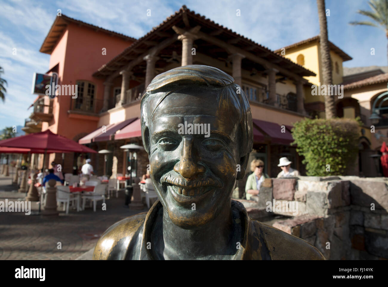 Statua di Sonny Bono, South Palm Canyon Drive Palm Springs, California, Stati Uniti d'America Foto Stock